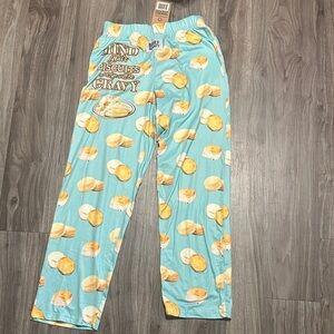 Brief insanity  Women's Biscuit Print Pajama Bottoms - Blue